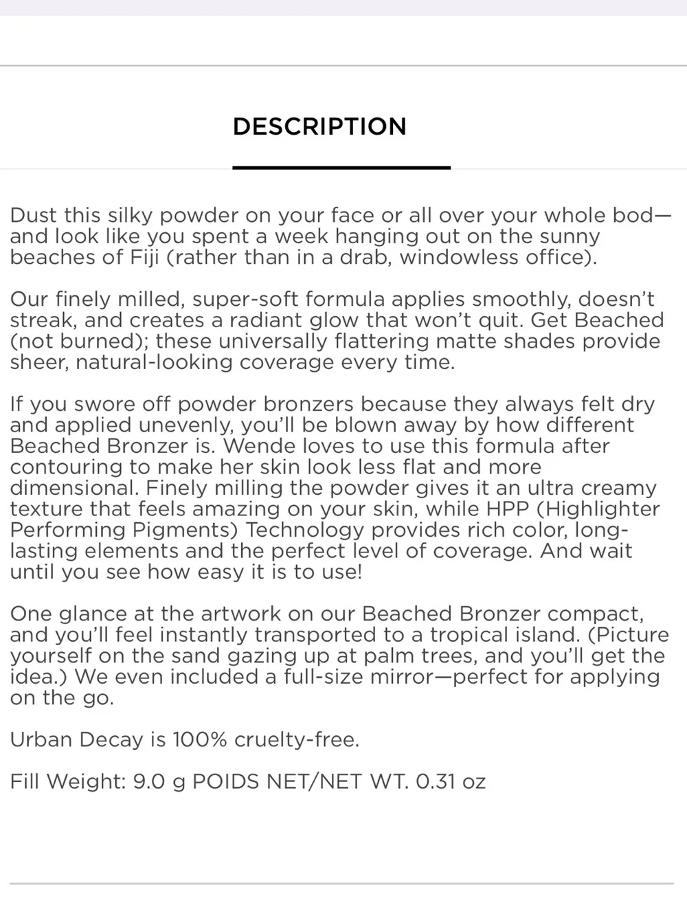 Urban Decay Beached Bronzer